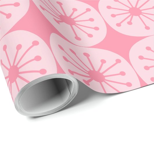 Atomdots Retro-Mod-Muster des mittleren Jahrhunder Geschenkpapier (Rolleneckpunkt)