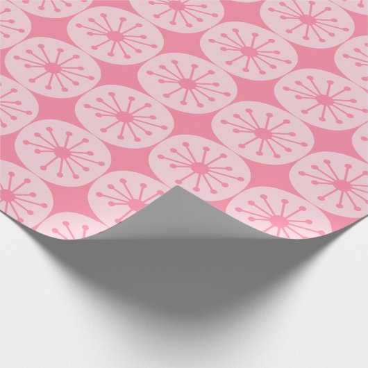 Atomdots Retro-Mod-Muster des mittleren Jahrhunder Geschenkpapier (Ecke)