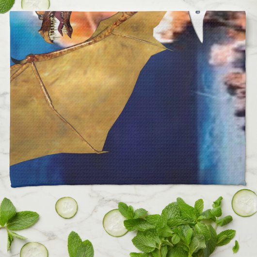 Atomdrache Küchentuch (Gefaltet)