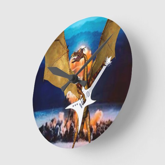 Atomdrache Runde Wanduhr (Winkel)