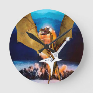 Atomdrache Runde Wanduhr