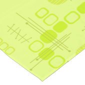 Atome Abstrakte Barkcloth-Chartreuse Kurzer Tischläufer (Ecke)