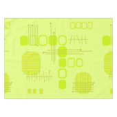Atome Abstrakte Barkcloth-Chartreuse Tischdecke (Vorderseite (Horizontal))