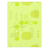 Atome Abstrakte Barkcloth-Chartreuse Tischdecke (Vorderseite)