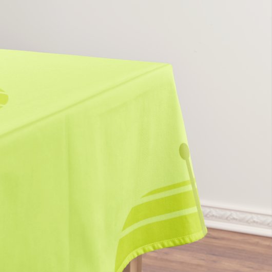 Atome Abstrakte Barkcloth-Chartreuse Tischdecke (Beispiel)