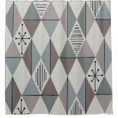 Atome Age Art Diamonds Sage Gray Duschvorhang (Vorderseite)