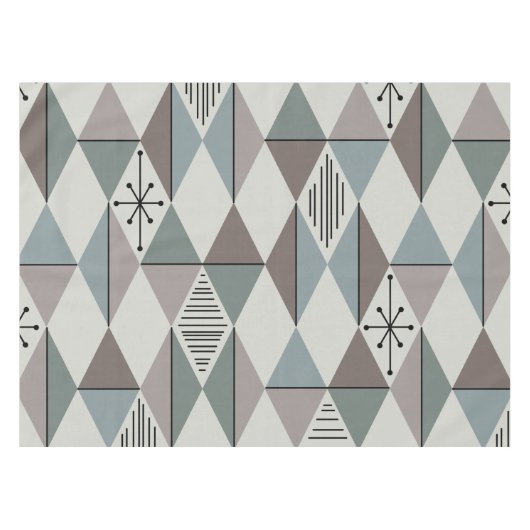 Atome Age Art Diamonds Sage Gray Tischdecke (Vorderseite (Horizontal))