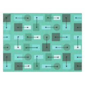 Atome Age Simple Shapes Türkis Tischdecke (Vorderseite (Horizontal))