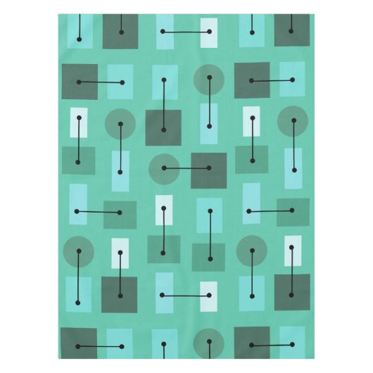 Atome Age Simple Shapes Türkis Tischdecke (Vorderseite)