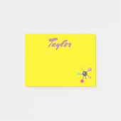 Atome auf gelbem Hintergrund Post-it Klebezettel (Vorderseite)