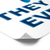 Atome bilden alles lustiges Plakat (Ecke)