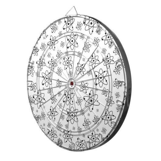 Atome Retro Atomalge Muster Dartscheibe (Vorderseite rechts)