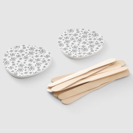 Atome Retro Atomalge Muster Fächer (Non-assembled)