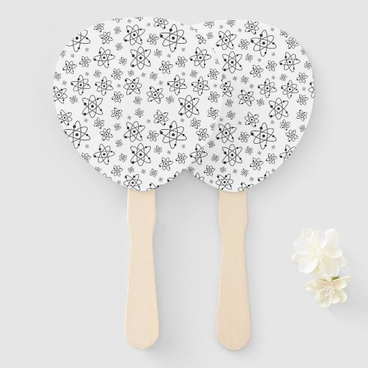 Atome Retro Atomalge Muster Fächer (Vorne und Hinten)