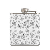 Atome Retro Atomalge Muster Flachmann (Rückseite)