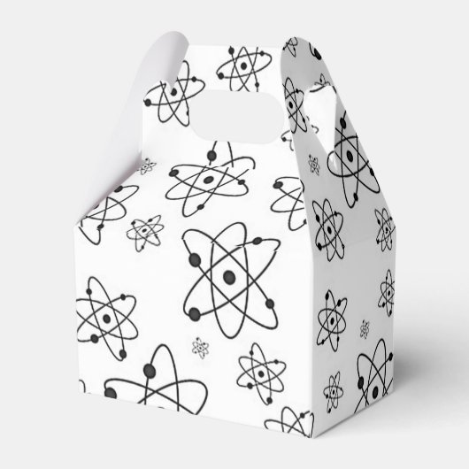 Atome Retro Atomalge Muster Geschenkschachtel (Rückseite)