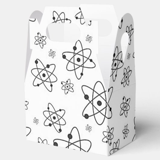 Atome Retro Atomalge Muster Geschenkschachtel (Geöffnet)