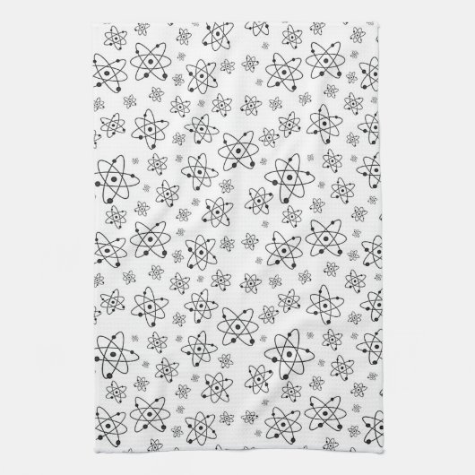 Atome Retro Atomalge Muster Geschirrtuch (Vertikal)