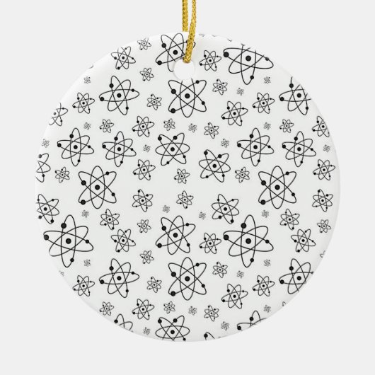 Atome Retro Atomalge Muster Keramik Ornament (Vorne)