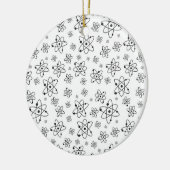 Atome Retro Atomalge Muster Keramik Ornament (Links)