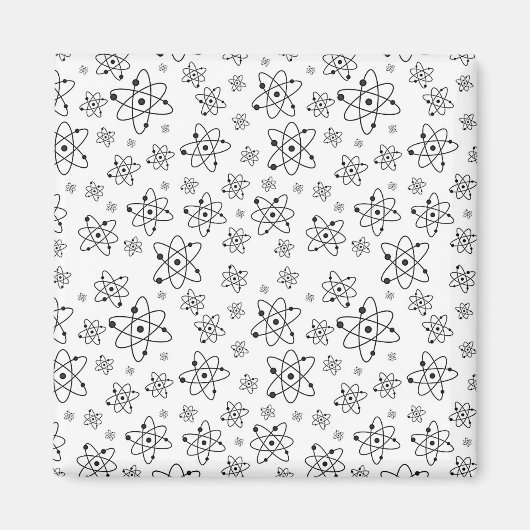 Atome Retro Atomalge Muster Magnet (Vorne)