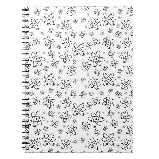 Atome Retro Atomalge Muster Notizblock (Vorderseite)