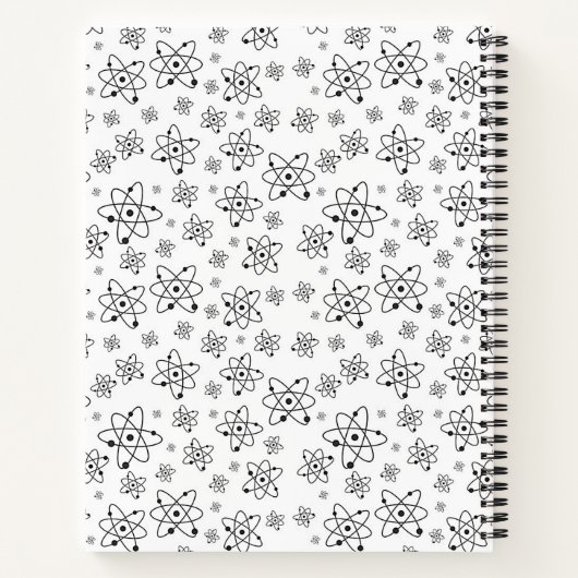 Atome Retro Atomalge Muster Notizblock (Rückseite)