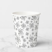 Atome Retro Atomalge Muster Pappbecher (Rückseite)