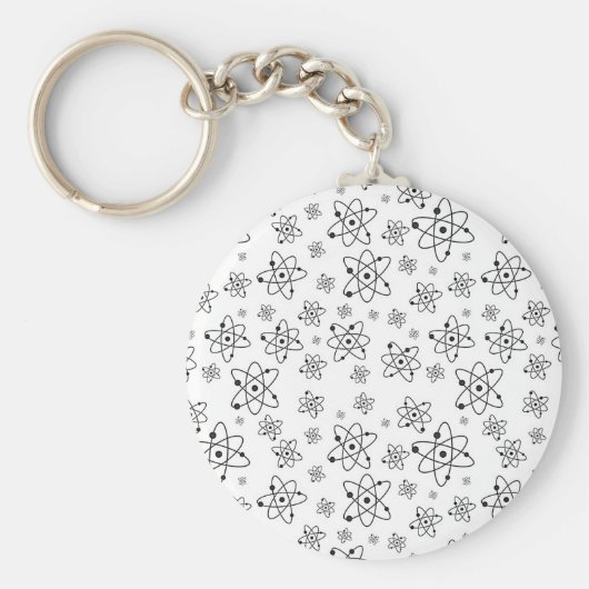 Atome Retro Atomalge Muster Schlüsselanhänger (Vorne)