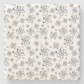 Atome Retro Atomalge Muster Steinuntersetzer (Vorderseite)