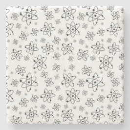 Atome Retro Atomalge Muster Steinuntersetzer