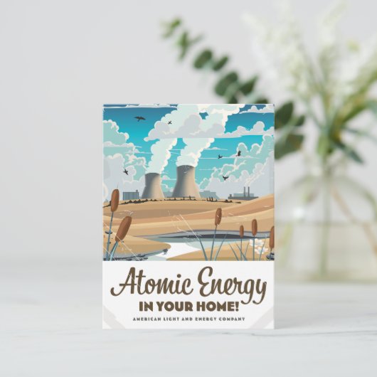 Atomenergie Kommerziell Ankündigungspostkarte (Stehend Vorderseite)
