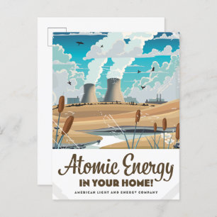Atomenergie Kommerziell Einladungspostkarte