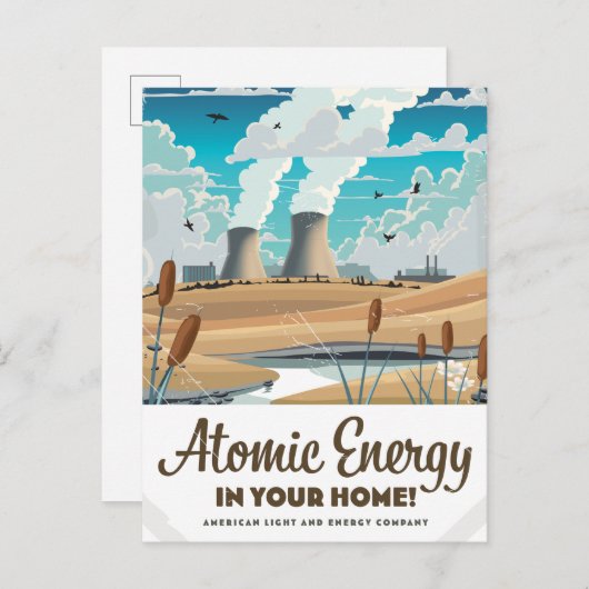 Atomenergie Kommerziell Einladungspostkarte (Vorne/Hinten)