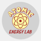 Atomenergie-Labrador Runder Aufkleber (Vorderseite)
