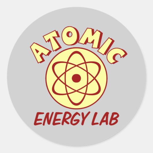 Atomenergie-Labrador Runder Aufkleber (Vorderseite)