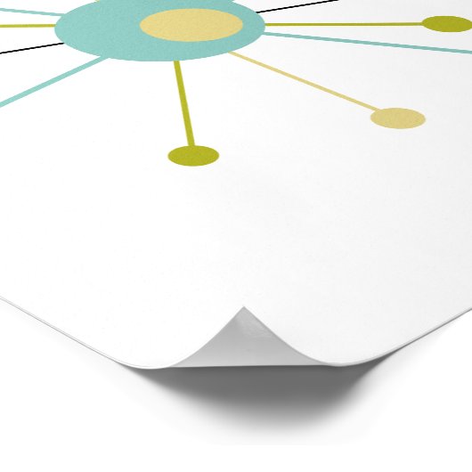 Atomenergie-Sternexplosion Mitte des Jahrhunderts  Poster (Ecke)
