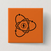 Atomenergie-Symbol-Wissenschaft und Technik für Po Button (Vorderseite)