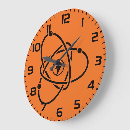 Atomenergie-Symbol-Wissenschaft und Technik für Po Große Wanduhr (Winkel)