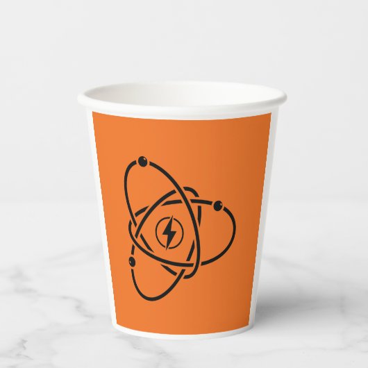 Atomenergie-Symbol-Wissenschaft und Technik für Po Pappbecher (Vorderseite)