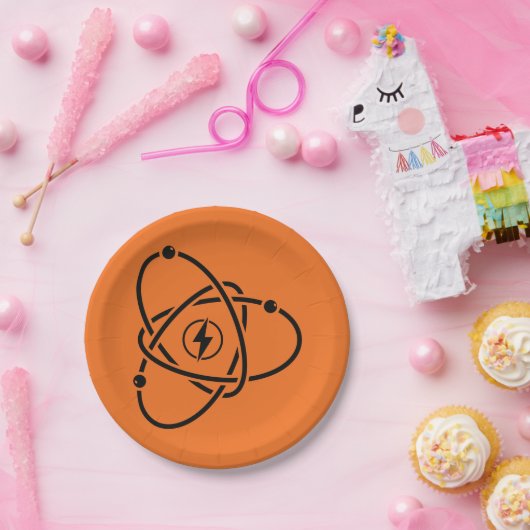 Atomenergie-Symbol-Wissenschaft und Technik für Po Pappteller (Party)