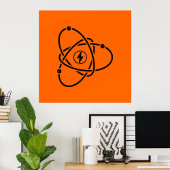 Atomenergie-Symbol-Wissenschaft und Technik für Po Poster