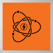 Atomenergie-Symbol-Wissenschaft und Technik für Po Poster (Vorne)