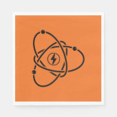 Atomenergie-Symbol-Wissenschaft und Technik für Po Serviette (Vorderseite)