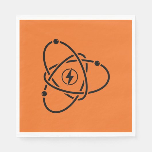 Atomenergie-Symbol-Wissenschaft und Technik für Po Serviette (Vorderseite)
