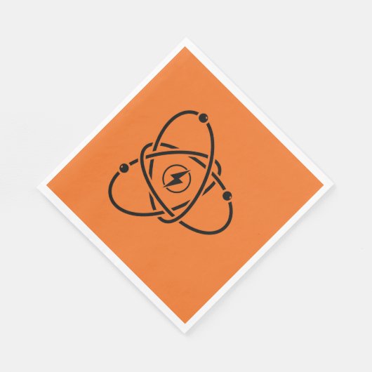 Atomenergie-Symbol-Wissenschaft und Technik für Po Serviette (Ecke)