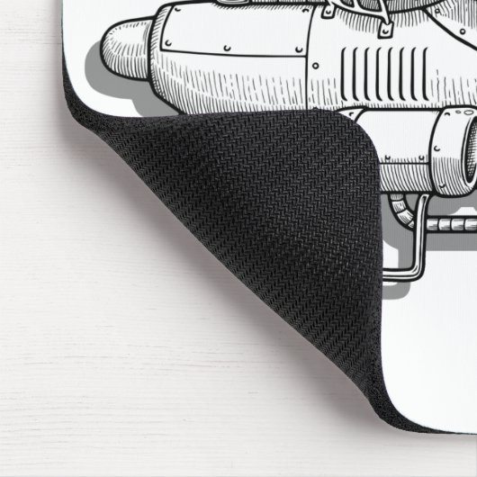 Atomer Biker Chick Mousepad (Ecke)