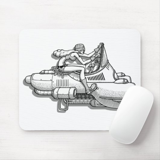 Atomer Biker Chick Mousepad (Mit Mouse)
