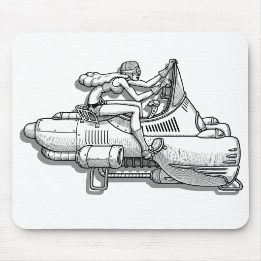 Atomer Biker Chick Mousepad (Vorne)