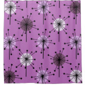 Atomera Sputnik Sternexplosion Blume Lila Lilac Duschvorhang (Vorderseite)